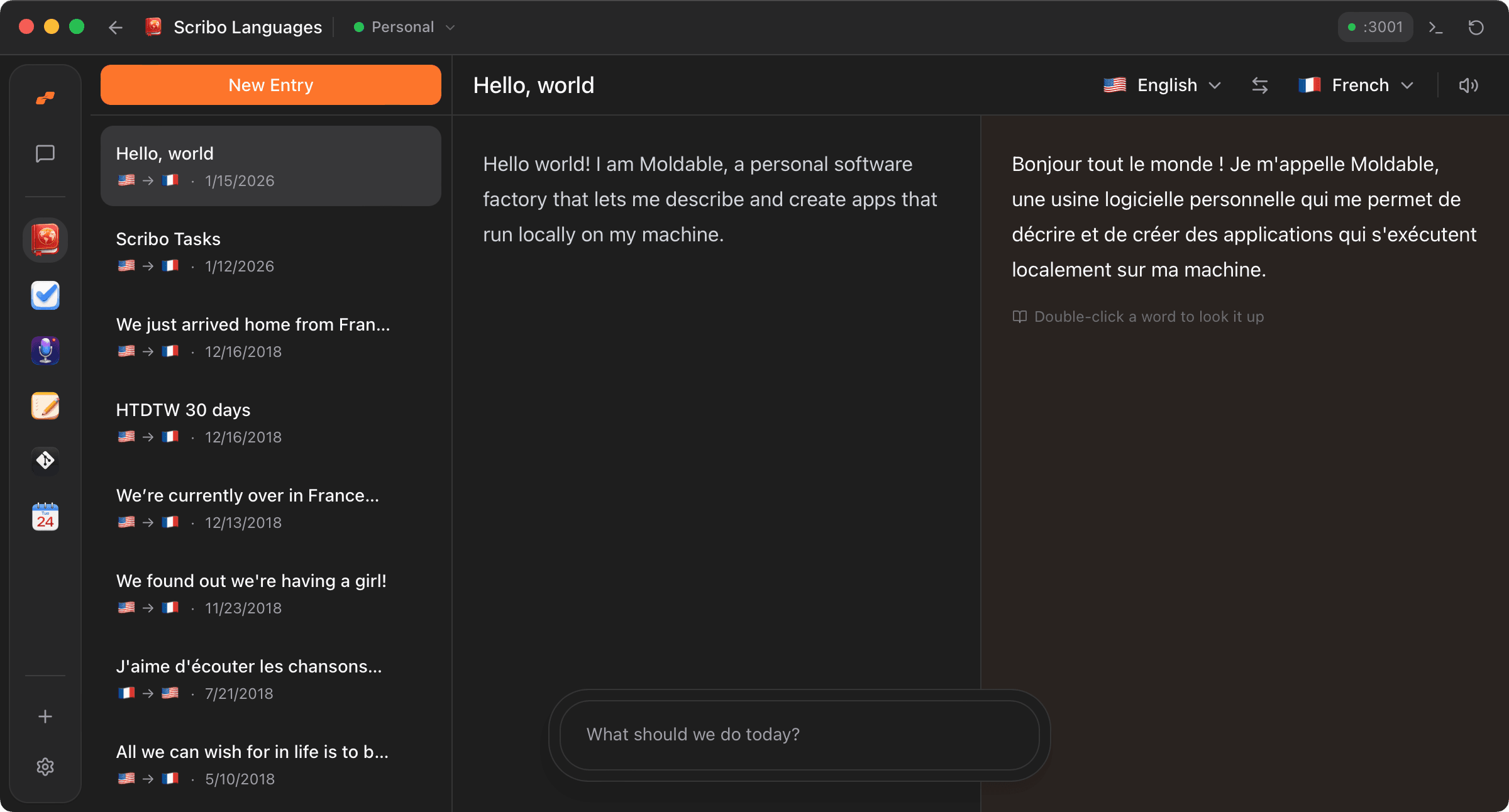 Scribo Languages screenshot